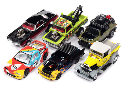 "Street Freaks" 2023 Set A of 6 Cars Release 2 1/64 Diecast Model Cars by Johnny Lightning-DiecastModeler.com