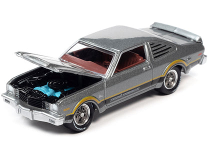 1976 Plymouth Volare Road Runner Silver Cloud Metallic with Stripes "OK Used Cars" Series Limited Edition to 18056 pieces Worldwide 1/64 Diecast Model Car by Johnny Lightning-DiecastModeler.com