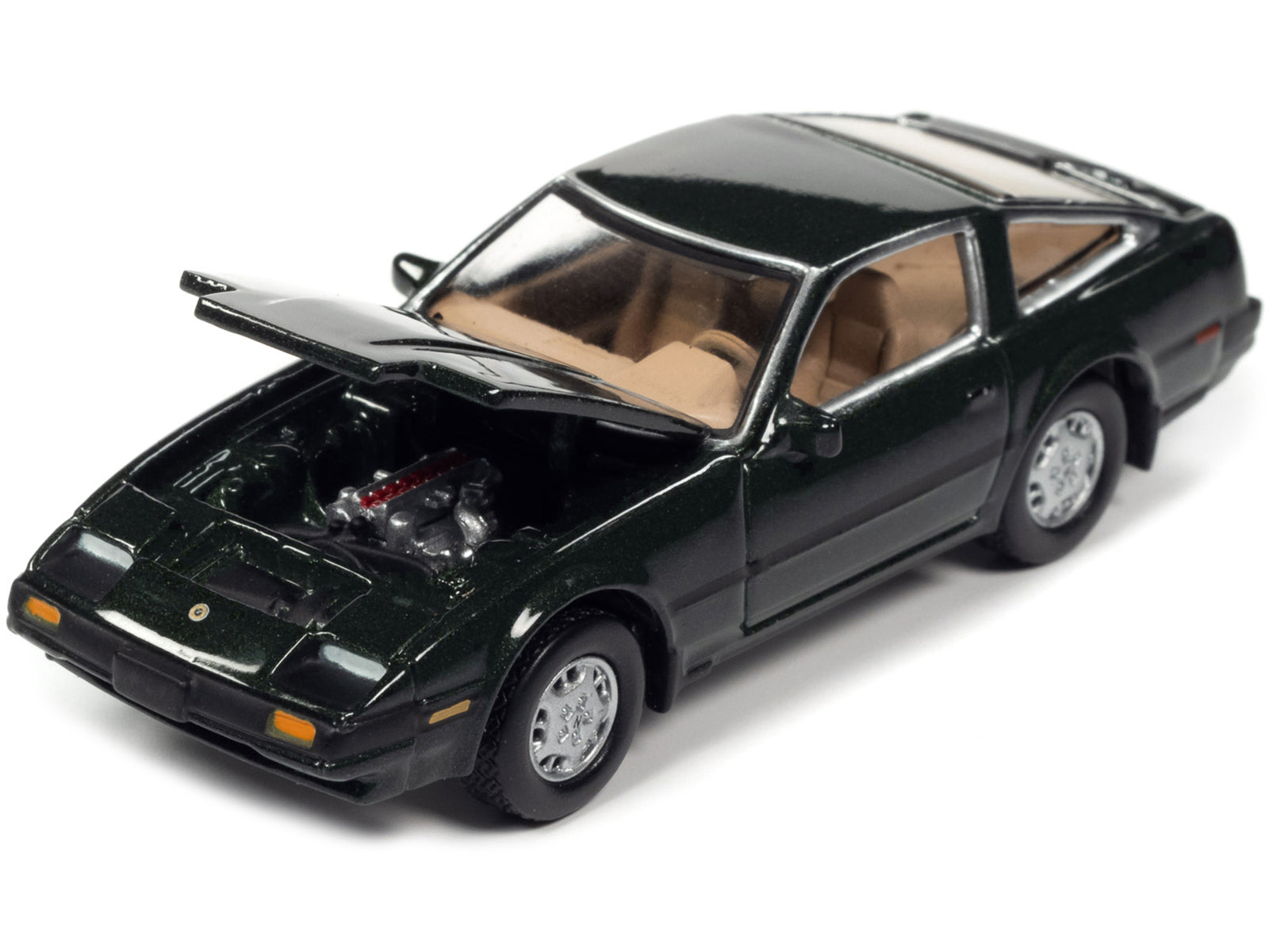 1984 Nissan 300ZX Dark Green with Black Stripes "Classic Gold Collection" Series Limited Edition to 12480 pieces Worldwide 1/64 Diecast Model Car by Johnny Lightning-DiecastModeler.com