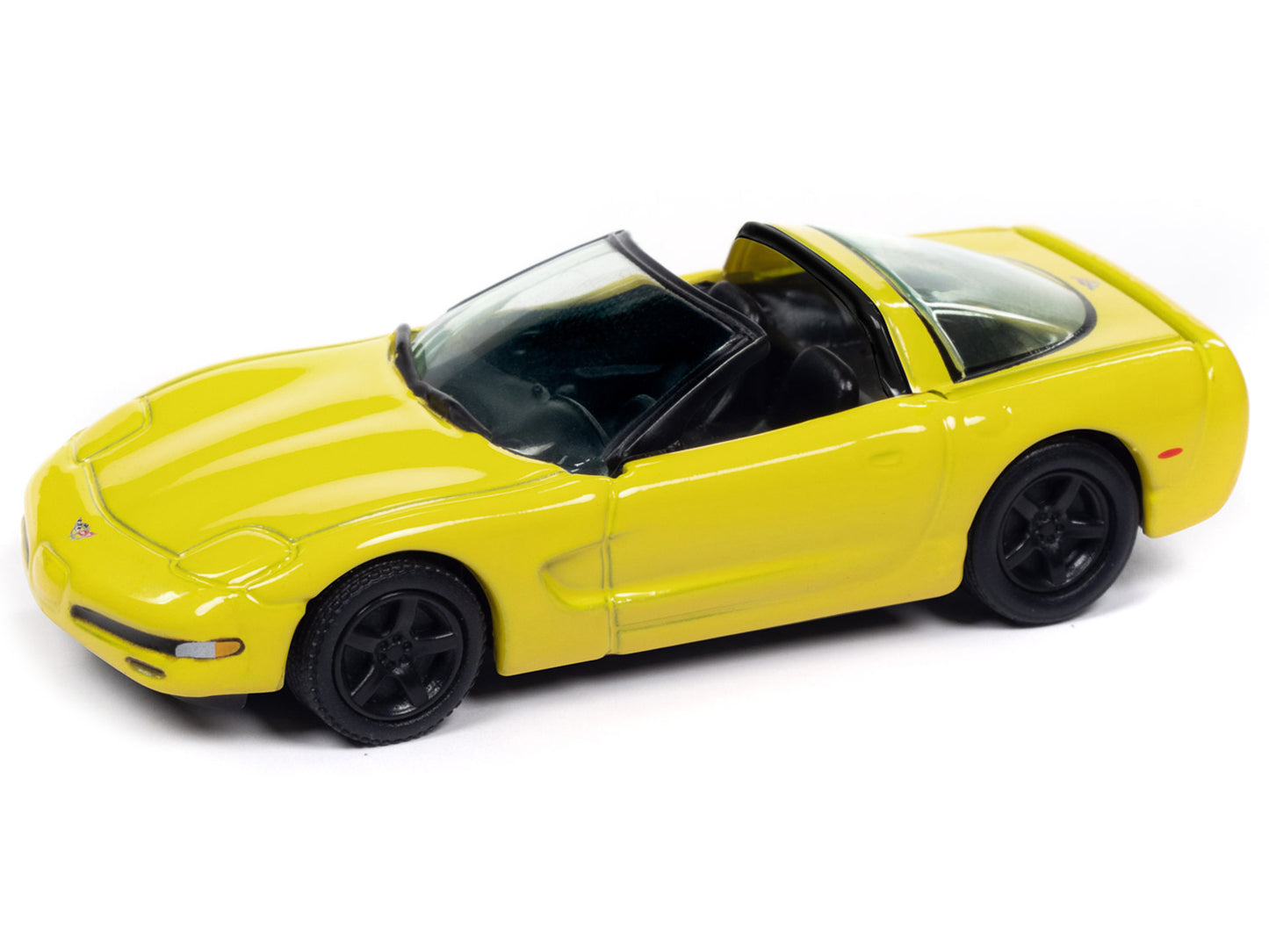 2003 Chevrolet Corvette Convertible "50th Anniversary" Millennium Yellow "Classic Gold Collection" 1/64 Diecast Model Car by Johnny Lightning-DiecastModeler.com