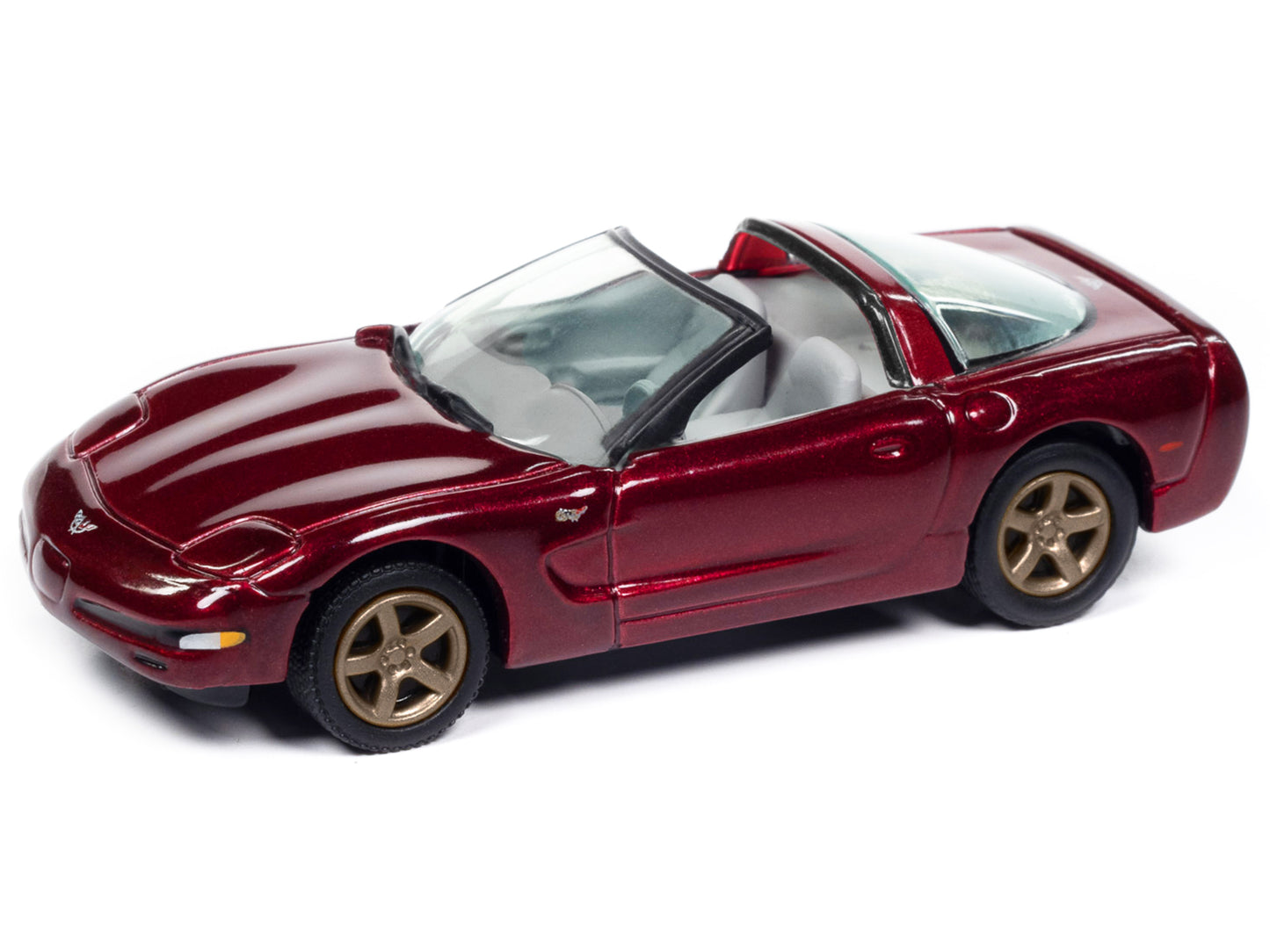 2003 Chevrolet Corvette Convertible "50th Anniversary" Anniversary Red Metallic "Classic Gold Collection" 1/64 Diecast Model Car by Johnny Lightning-DiecastModeler.com