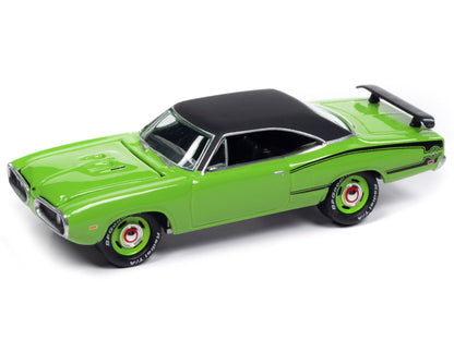 1970 Dodge Coronet Super Bee Sublime Green with Black Stripes and Top "Classic Gold Collection" 1/64 Diecast Model Car by Johnny Lightning