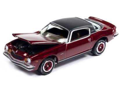 1975 Chevrolet Camaro LT Dark Red Metallic with Black Top "Classic Gold Collection" 1/64 Diecast Model Car by Johnny Lightning