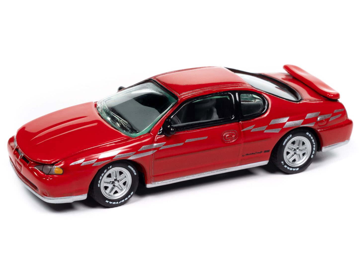 2000 Chevrolet Monte Carlo SS Torch Red with Silver Graphics "Classic Gold Collection" 1/64 Diecast Model Car by Johnny Lightning-DiecastModeler.com