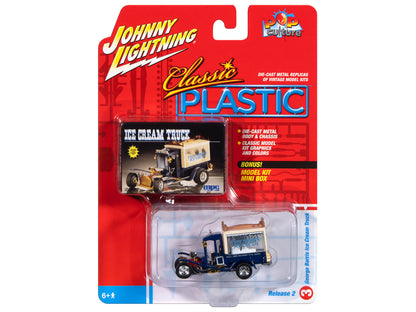 George Barris Ice Cream Truck Blue "Classic Plastic" "Pop Culture" 2024 Release 2 1/64 Diecast Model Car by Johnny Lightning-DiecastModeler.com