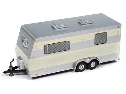 1953 Buick Super Cream with Travel Trailer Limited Edition "Tow & Go" Series 1/64 Diecast Model Car by Johnny Lightning-DiecastModeler.com