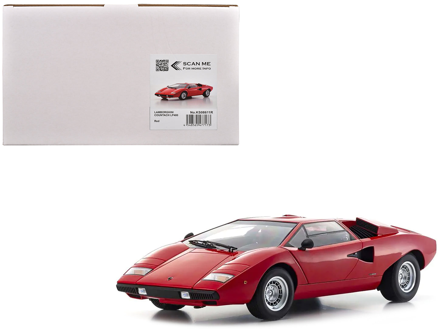 Lamborghini Countach LP400 Red 1/12 Diecast Model Car by Kyosho-DiecastModeler.com