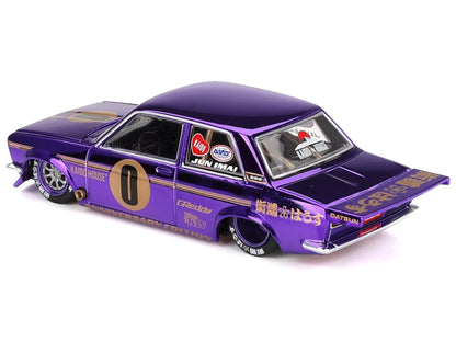 Datsun 510 Pro Street #0 "Anniversary Edition" Purple Metallic (Designed by Jun Imai) "Kaido House" Special 1/64 Diecast Model Car by Mini GT-DiecastModeler.com