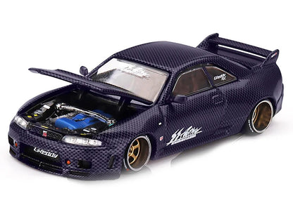 Nissan Skyline GT-R (R33) "Active Carbon R V2" RHD (Right Hand Drive) Purple Carbon (Designed by Jun Imai) "Kaido House" Special 1/64 Diecast Model Car by Mini GT