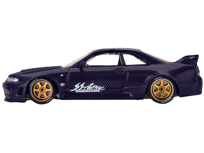 Nissan Skyline GT-R (R33) "Active Carbon R V2" RHD (Right Hand Drive) Purple Carbon (Designed by Jun Imai) "Kaido House" Special 1/64 Diecast Model Car by Mini GT