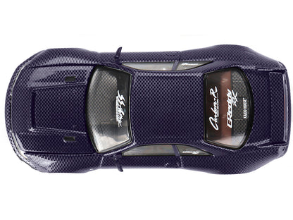 Nissan Skyline GT-R (R33) "Active Carbon R V2" RHD (Right Hand Drive) Purple Carbon (Designed by Jun Imai) "Kaido House" Special 1/64 Diecast Model Car by Mini GT