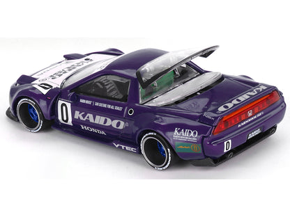 Honda NSX "Kaido Racing V2" #0 Purple with White Hood and Graphics (Designed by Jun Imai) "Kaido House" Special 1/64 Diecast Model Car by Mini GT