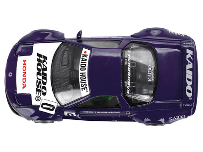 Honda NSX "Kaido Racing V2" #0 Purple with White Hood and Graphics (Designed by Jun Imai) "Kaido House" Special 1/64 Diecast Model Car by Mini GT