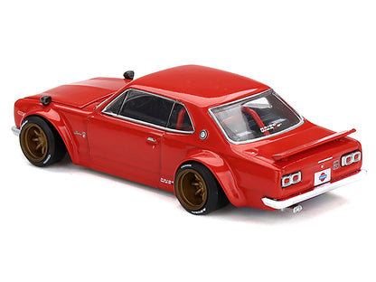 Nissan Skyline 2000GT-R (KPGC10) "Kaido Street V1" RHD (Right Hand Drive) Red (Designed by Jun Imai) "Kaido House" Special 1/64 Diecast Model Car by Mini GT