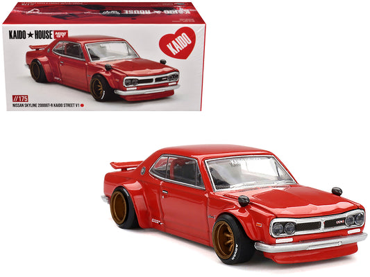 Nissan Skyline 2000GT-R (KPGC10) "Kaido Street V1" RHD (Right Hand Drive) Red (Designed by Jun Imai) "Kaido House" Special 1/64 Diecast Model Car by Mini GT