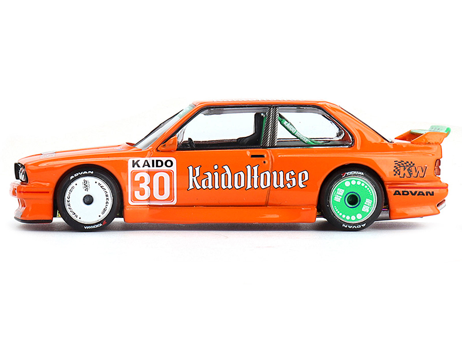 BMW M3 "KaidoHaus V1" #30 Orange (Designed by Jun Imai) "Kaido House" Special 1/64 Diecast Model Car by Mini GT-DiecastModeler.com