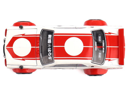 Nissan Skyline 2000GT-R (KPGC10) "Kaido Works V2" RHD (Right Hand Drive) White with Red Stripes (Designed by Jun Imai) "Kaido House" Special 1/64 Diecast Model Car by Mini GT-DiecastModeler.com