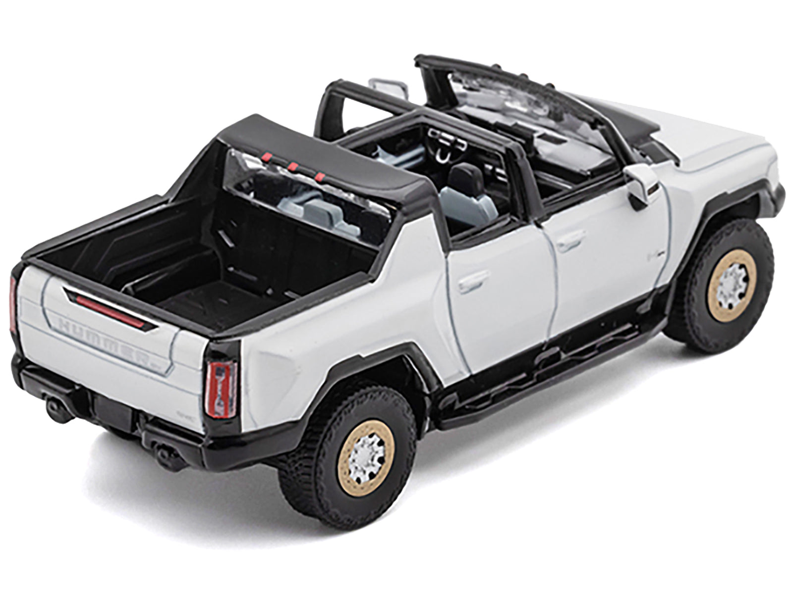2022 GMC Hummer EV Pickup Truck White 1/64 Diecast Model Car by GCD-DiecastModeler.com