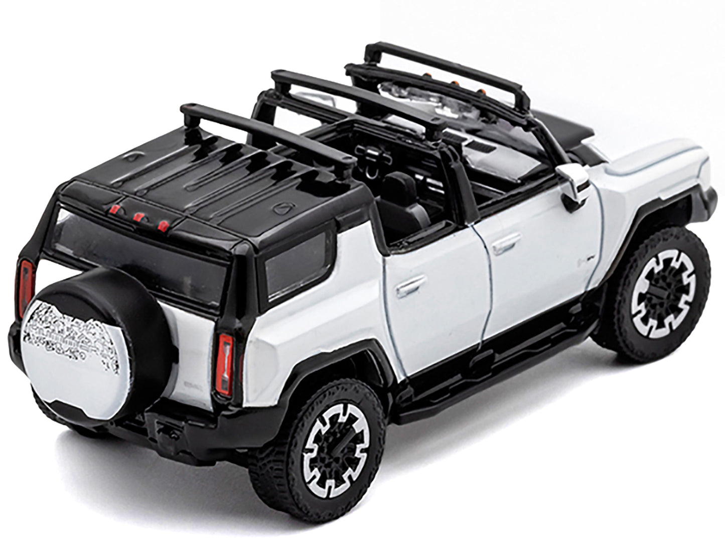 2023 GMC Hummer EV SUV White with Black Top 1/64 Diecast Model Car by GCD-DiecastModeler.com