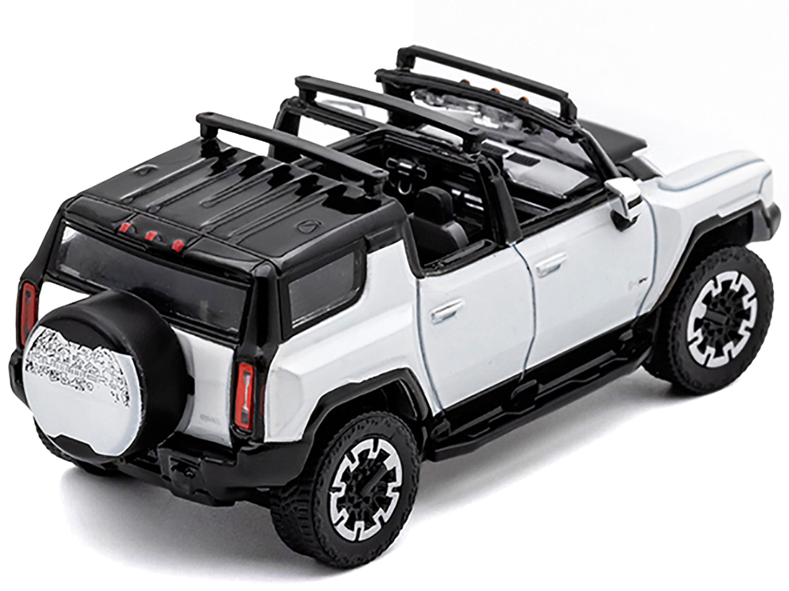 2023 GMC Hummer EV SUV White with Black Top 1/64 Diecast Model Car by GCD-DiecastModeler.com