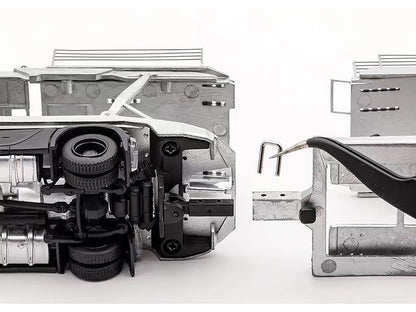 Mercedes-Benz Actros Auto Transporter White 1/64 Diecast Model by GCD-DiecastModeler.com