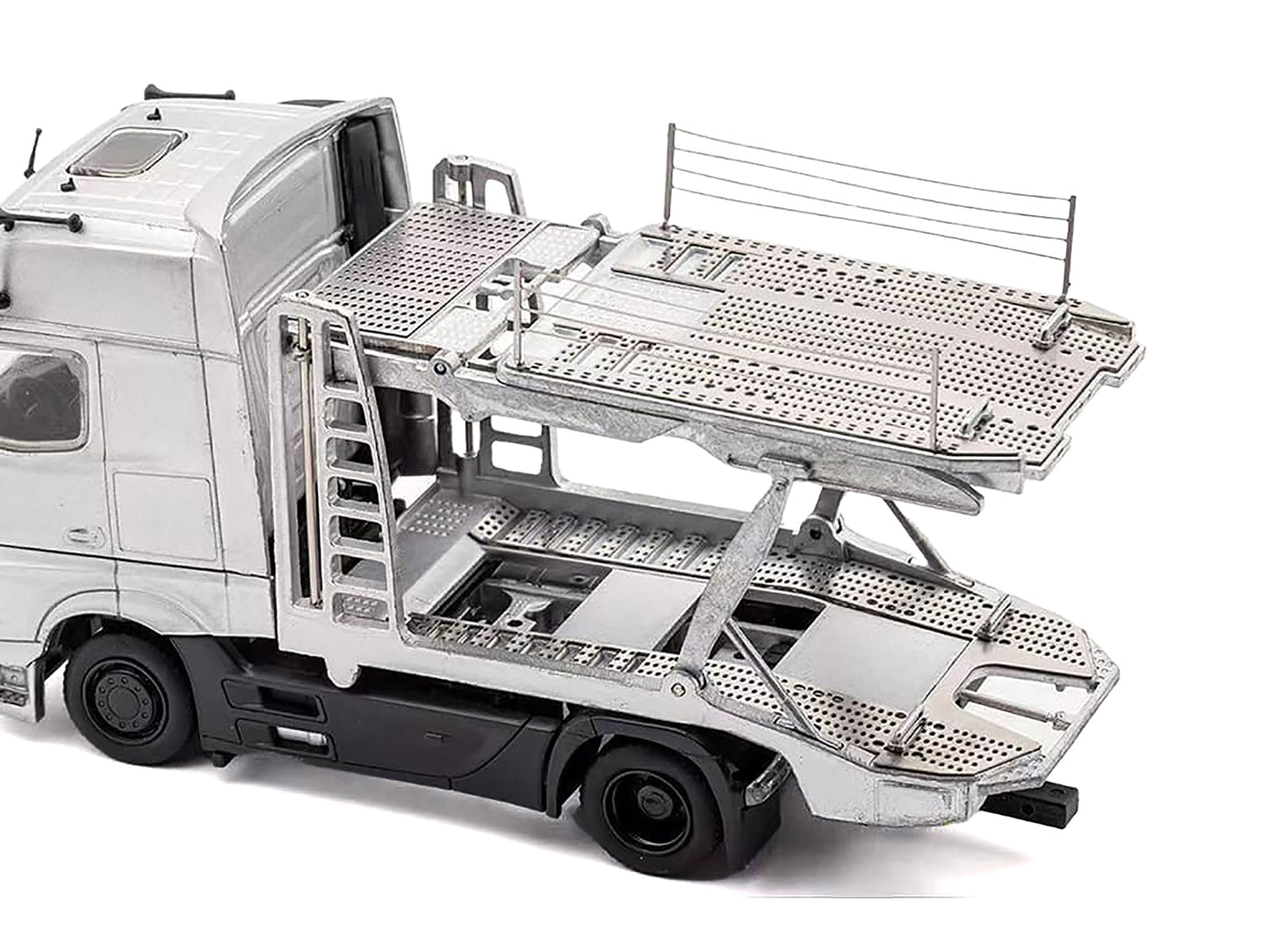 Mercedes-Benz Actros Auto Transporter Yellow 1/64 Diecast Model by GCD-DiecastModeler.com