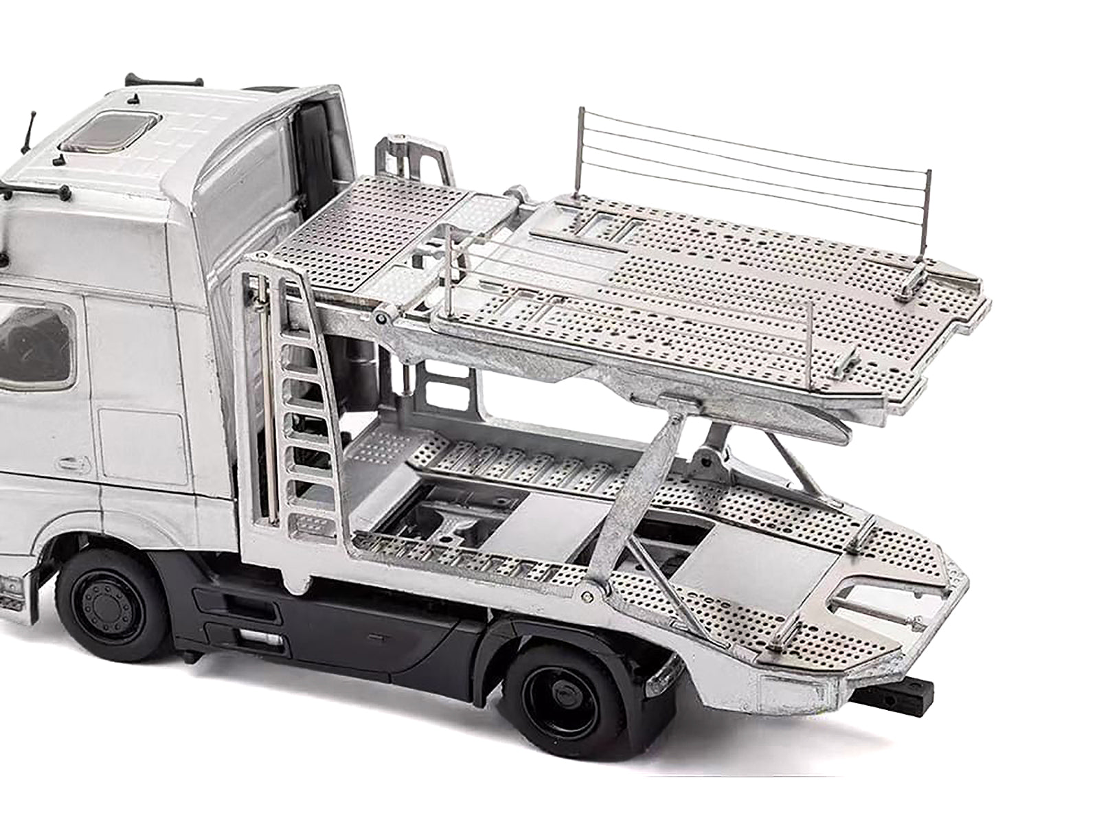 Mercedes-Benz Actros Auto Transporter Yellow 1/64 Diecast Model by GCD-DiecastModeler.com