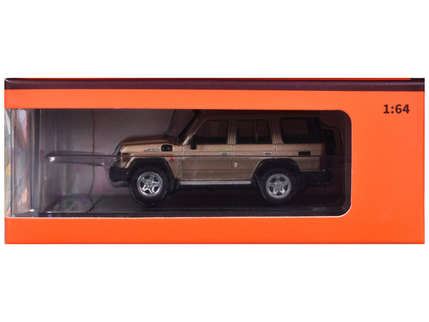 Toyota Land Cruiser (J76) Gold Metallic 1/64 Diecast Model Car by GCD