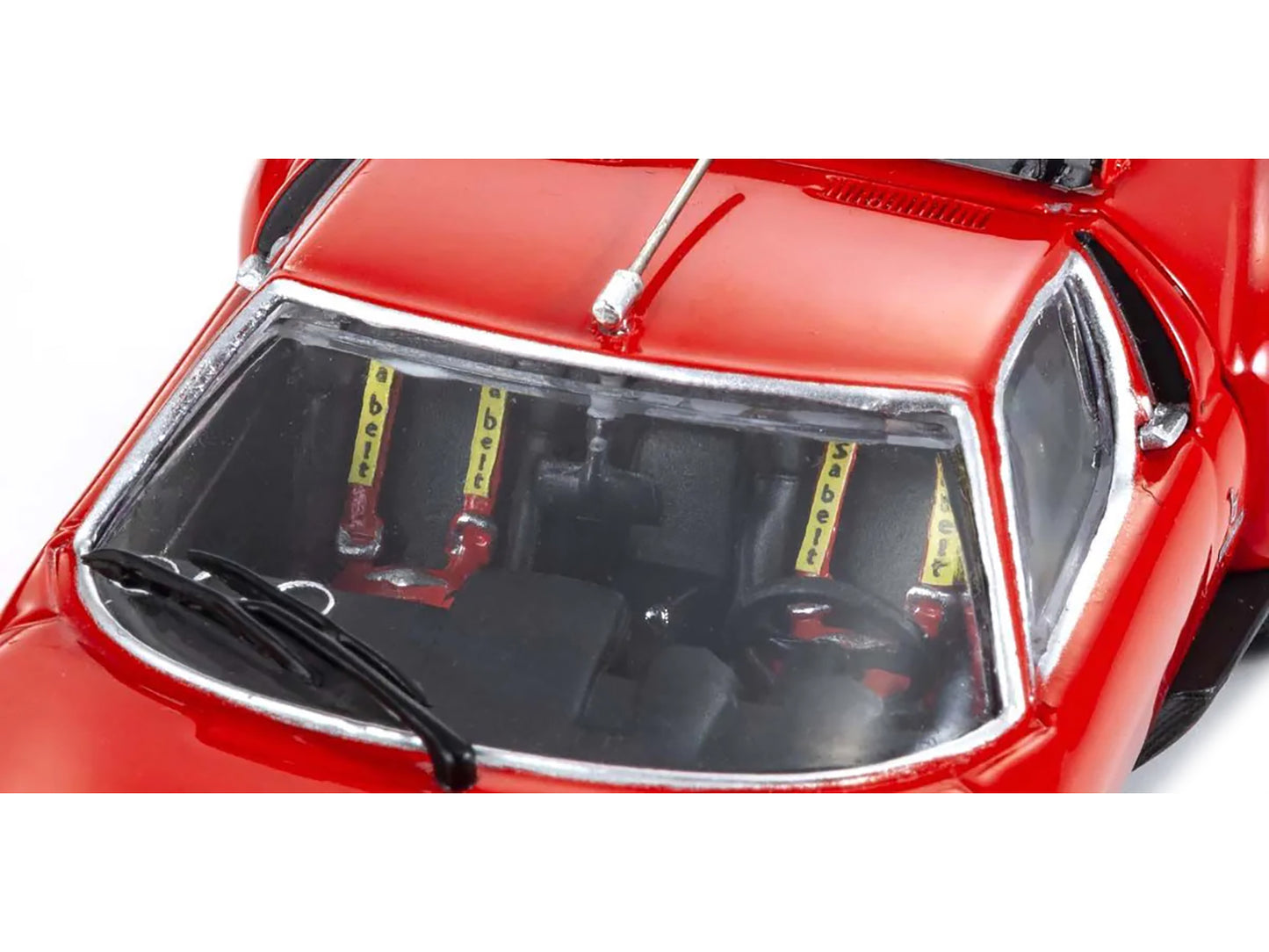 Lamborghini Miura SVR Red with Black Accents and Gold Wheels 1/43 Diecast Model Car by Kyosho-DiecastModeler.com