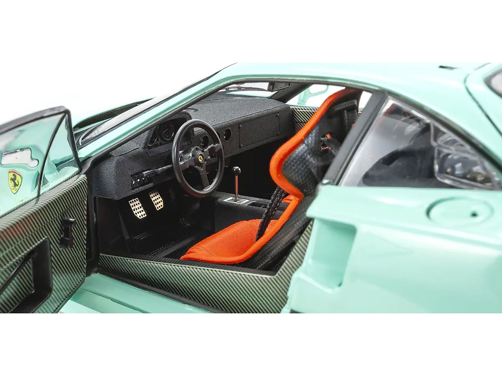 Ferrari F40 Mint Green 1/18 Diecast Model Car by Kyosho-DiecastModeler.com