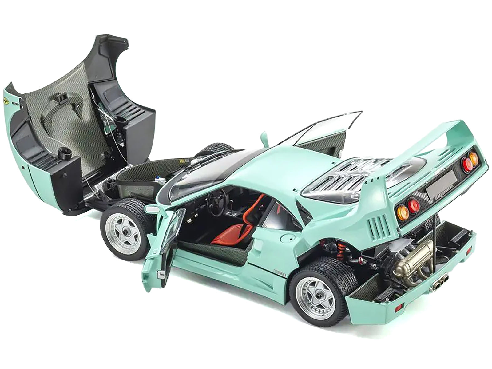 Ferrari F40 Mint Green 1/18 Diecast Model Car by Kyosho-DiecastModeler.com