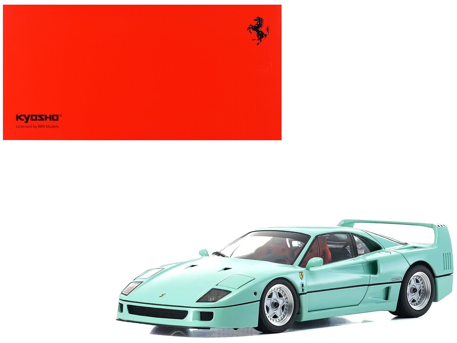 Ferrari F40 Mint Green 1/18 Diecast Model Car by Kyosho-DiecastModeler.com