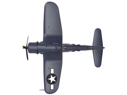 Vought F4U-1D Corsair Fighter Aircraft "Robert Wade VMF-323 Death Rattlers Yontan Airfield Okinawa" (1945) United States Marine Corps "Planes of World War II" Series 1/72 Diecast Model Airplane by Luppa