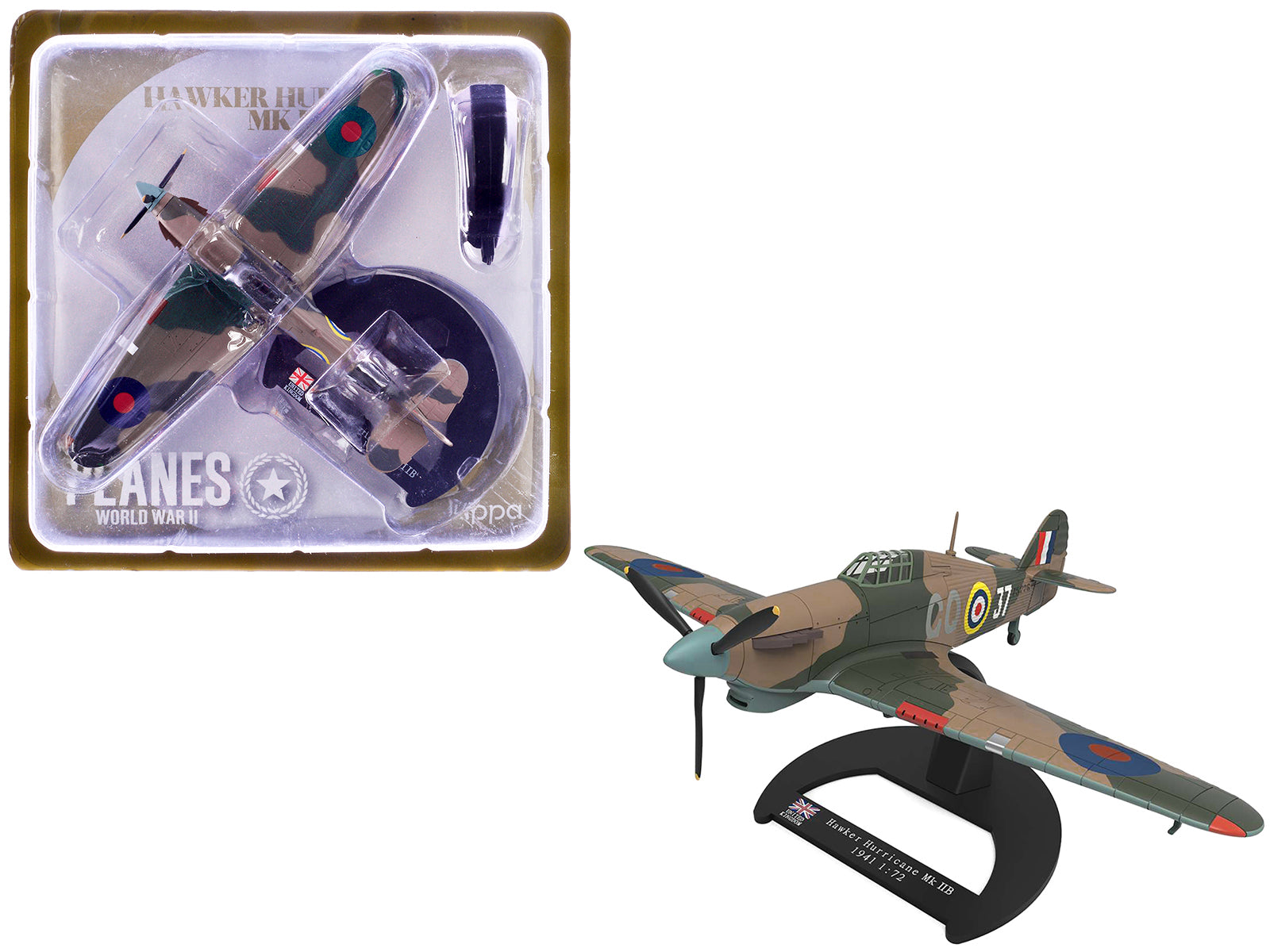 Hawker Hurricane Mk.IIB Aircraft "No. 134 Squadron 151 Wing Vaenga USSR" (1941) British Royal Air Force "Planes of World War II" Series 1/72 Diecast Model Airplane by Luppa-DiecastModeler.com