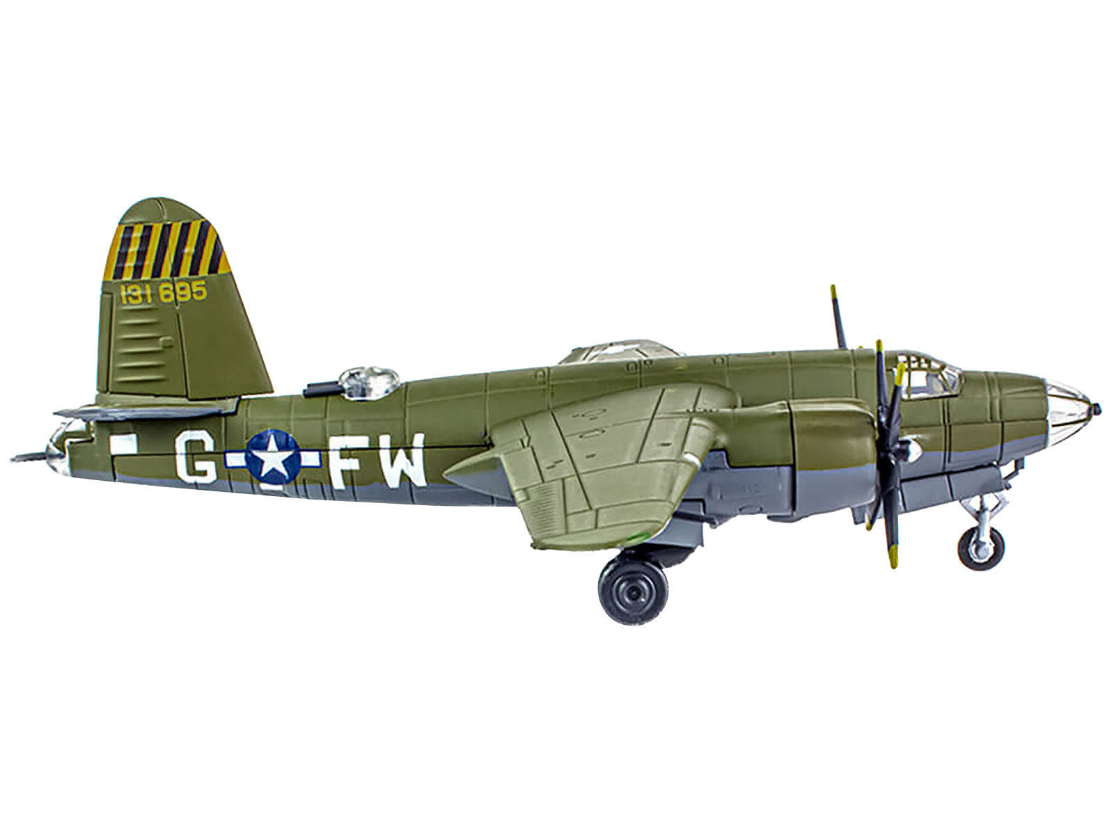 Martin B-26B Marauder Bomber Aircraft "QQQQ 556th Bomb Squadron 387th Bomb Group" United States Army Air Forces (1943) "Planes of World War II" Series 1/144 Diecast Model Airplane by Luppa-DiecastModeler.com