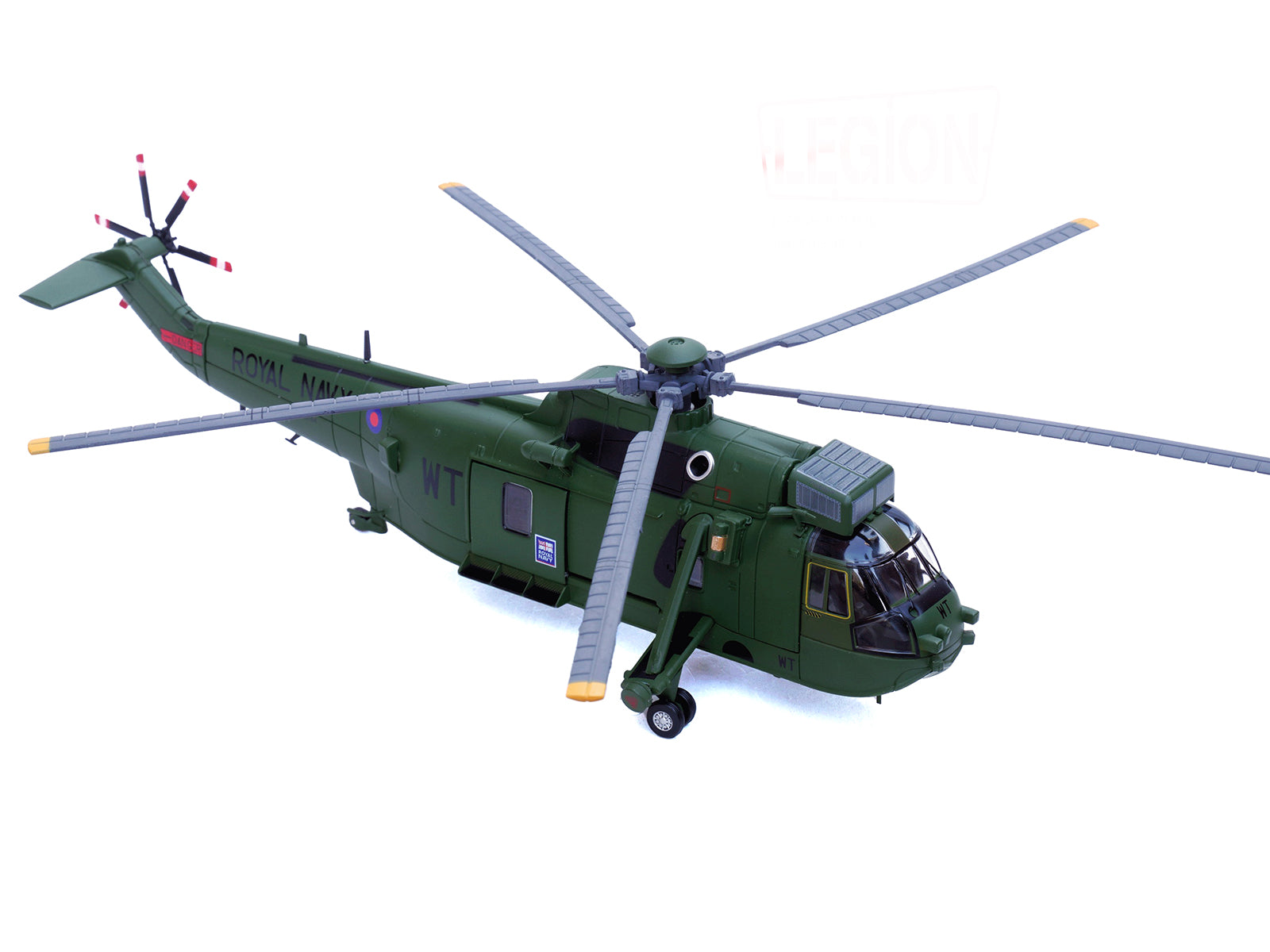 Westland Sea King HC.4 Helicopter "Green Livery 848 Naval Air Squadron Commando Helicopter Force Royal Naval Air Station Yeovilton Somerset" (2009) British Royal Navy 1/72 Diecast Model by Legion-DiecastModeler.com