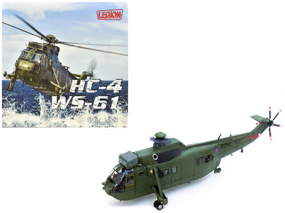 Westland Sea King HC.4 Helicopter "Green Livery 848 Naval Air Squadron Commando Helicopter Force Royal Naval Air Station Yeovilton Somerset" (2009) British Royal Navy 1/72 Diecast Model by Legion-DiecastModeler.com