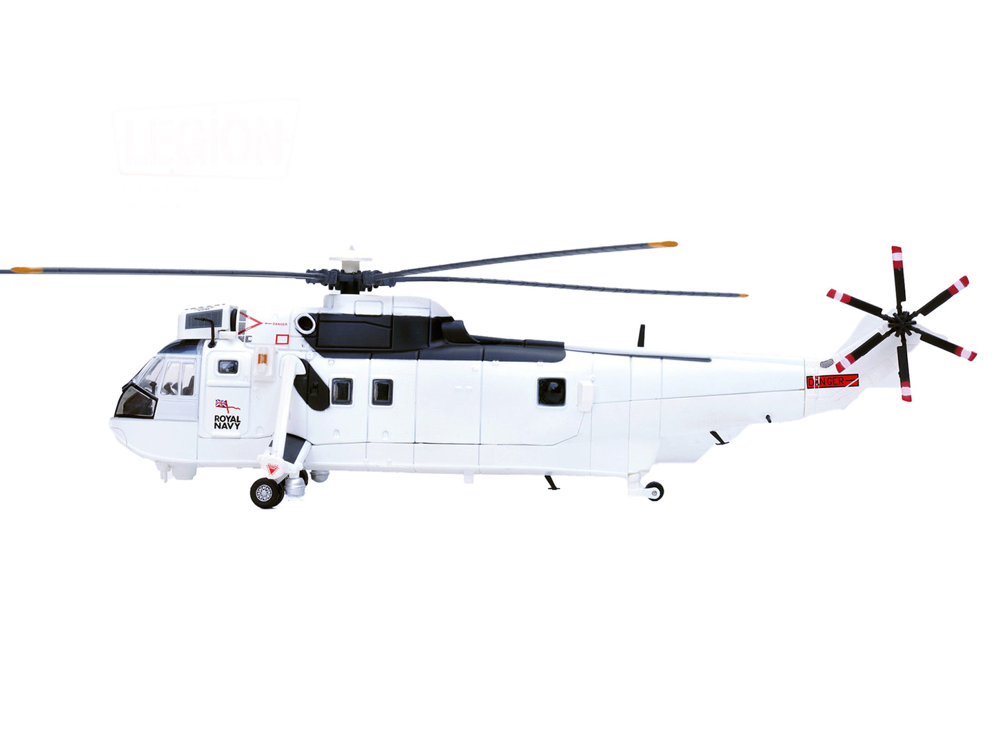 Westland Sea King HC.4 Helicopter "White Livery 845 Naval Air Squadron United Nations Protection Force Bosnia/Croatia" (1995) British Royal Navy 1/72 Diecast Model by Legion-DiecastModeler.com