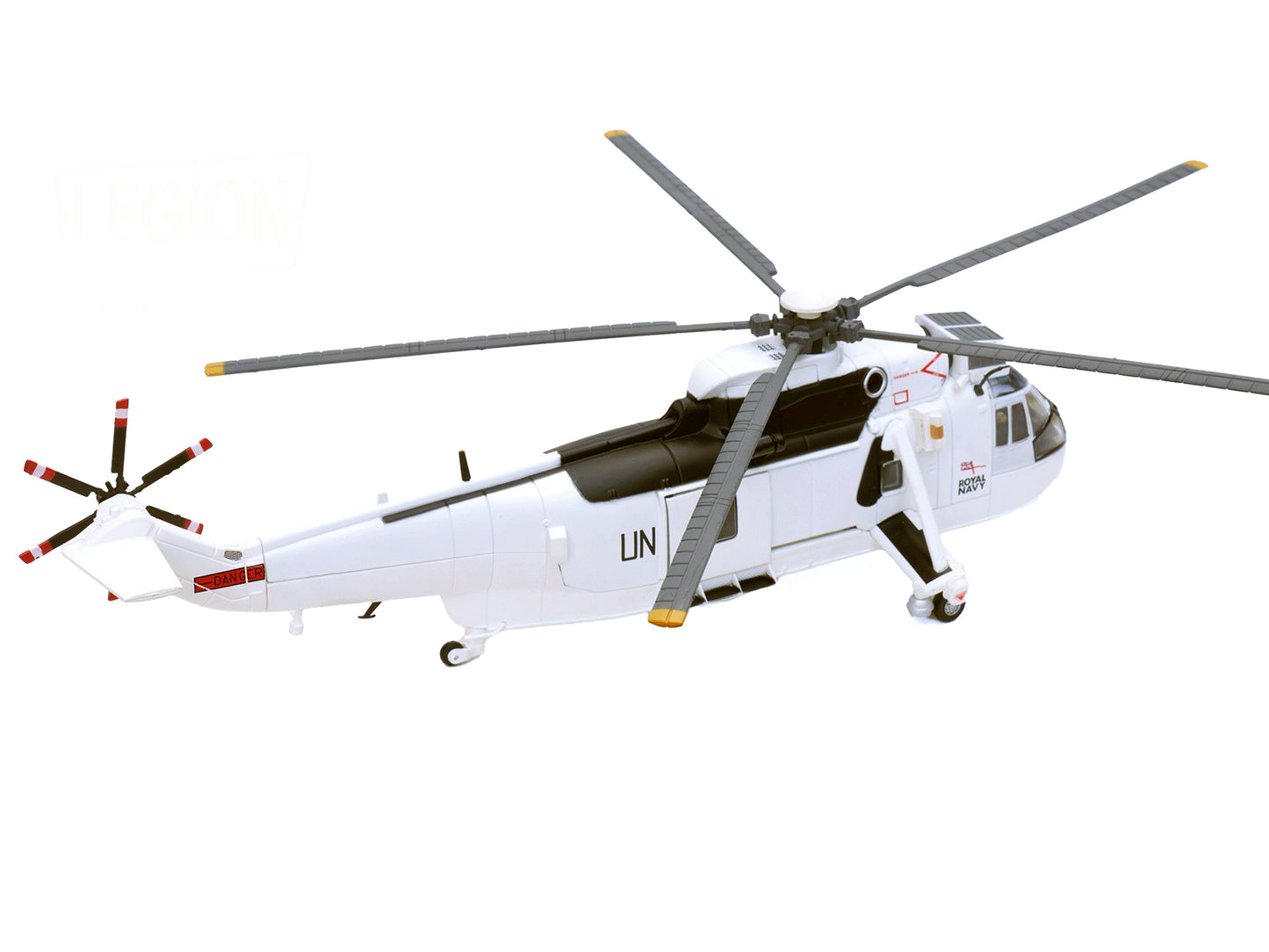 Westland Sea King HC.4 Helicopter "White Livery 845 Naval Air Squadron United Nations Protection Force Bosnia/Croatia" (1995) British Royal Navy 1/72 Diecast Model by Legion-DiecastModeler.com