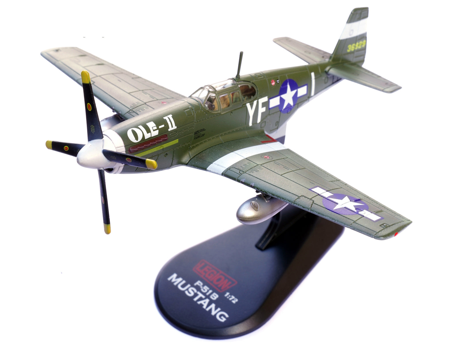 North American P-51B Mustang Aircraft "Ole-II 358th Fighter Squadron 355th Fighter Group Steeple Morden Strafers" (1944) United States Army Air Forces 1/72 Diecast Model Airplane by Legion-DiecastModeler.com