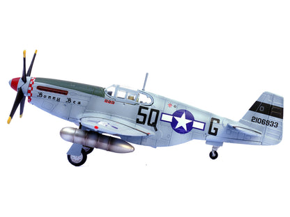 North American P-51B Mustang Aircraft "Bonny Bea 504th Fighter Squadron 339th Fighter Group" (1944) United States Army Air Forces 1/72 Diecast Model Airplane by Legion-DiecastModeler.com