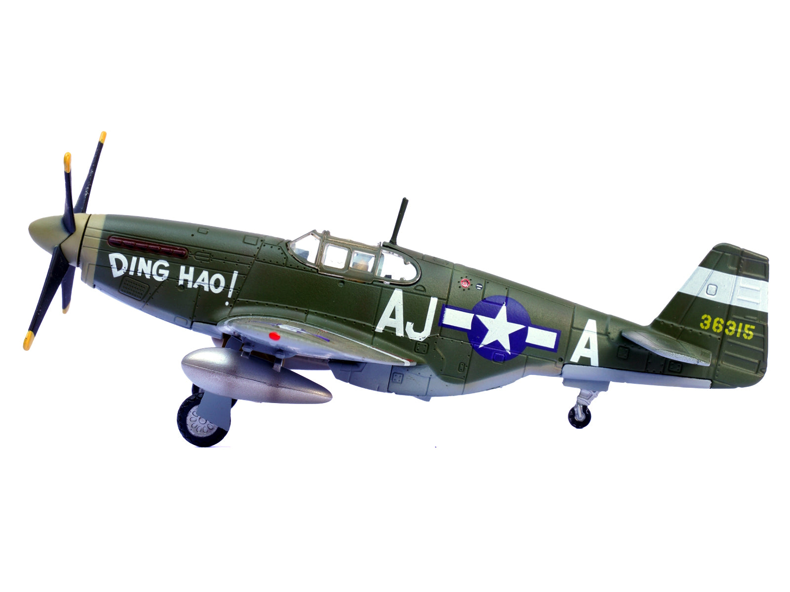 North American P-51B Mustang Aircraft "Ding Hao! 356th Fighter Squadron 354th Fighter Group" (1944) United States Army Air Forces 1/72 Diecast Model Airplane by Legion-DiecastModeler.com
