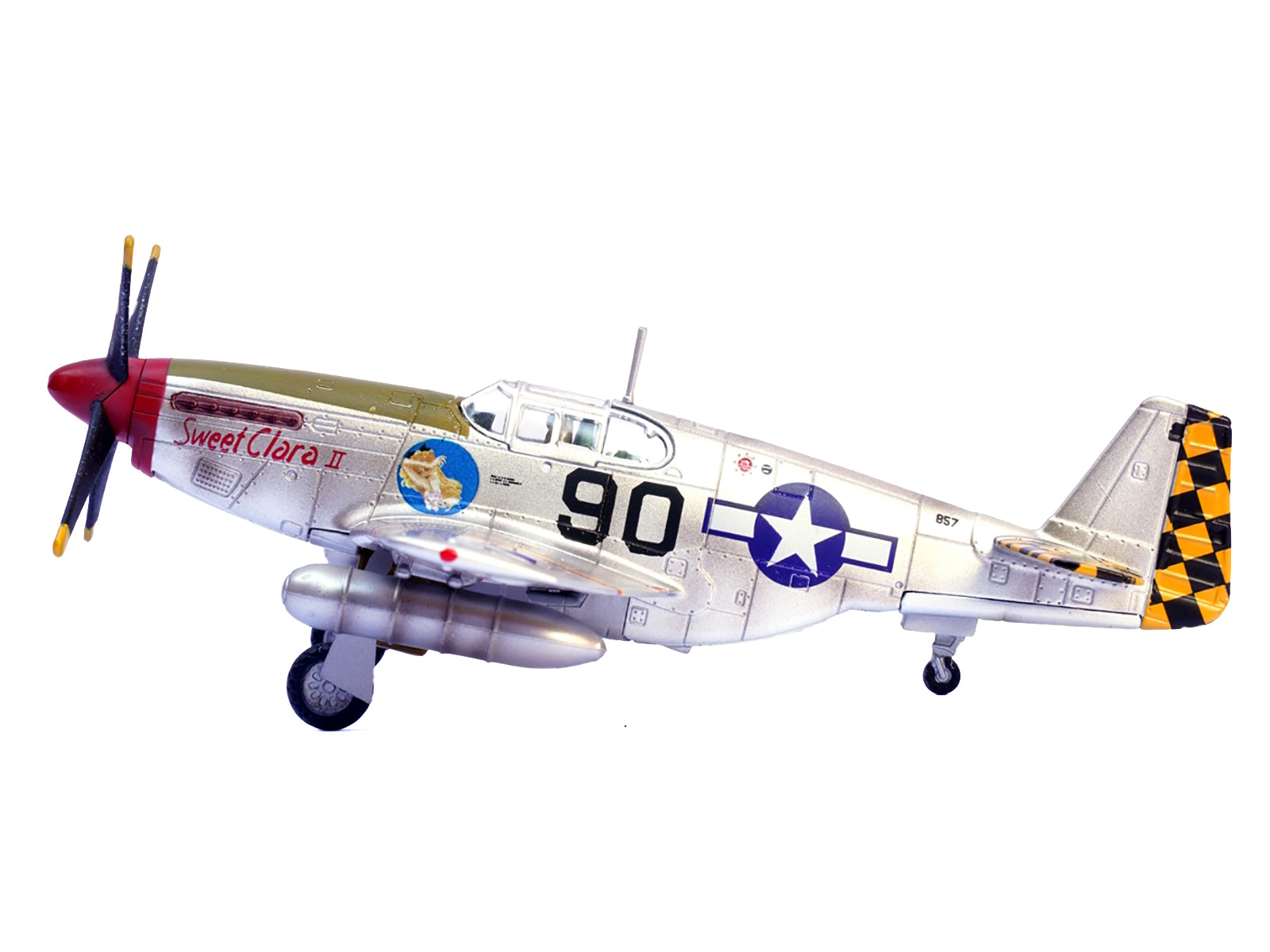 North American P-51B Mustang Aircraft "Sweet Clara II 319th Fighter Squadron 325th Fighter Group" (1944) United States Army Air Forces 1/72 Diecast Model Airplane by Legion-DiecastModeler.com