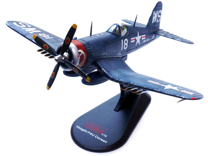 Vought F4U-4 Corsair Fighter Plane Marine Fighter Squadron 323 (VMF-323) "Death Rattlers" USS Sicily (CVE-118) (1951) 1/72 Diecast Airplane Model by Legion