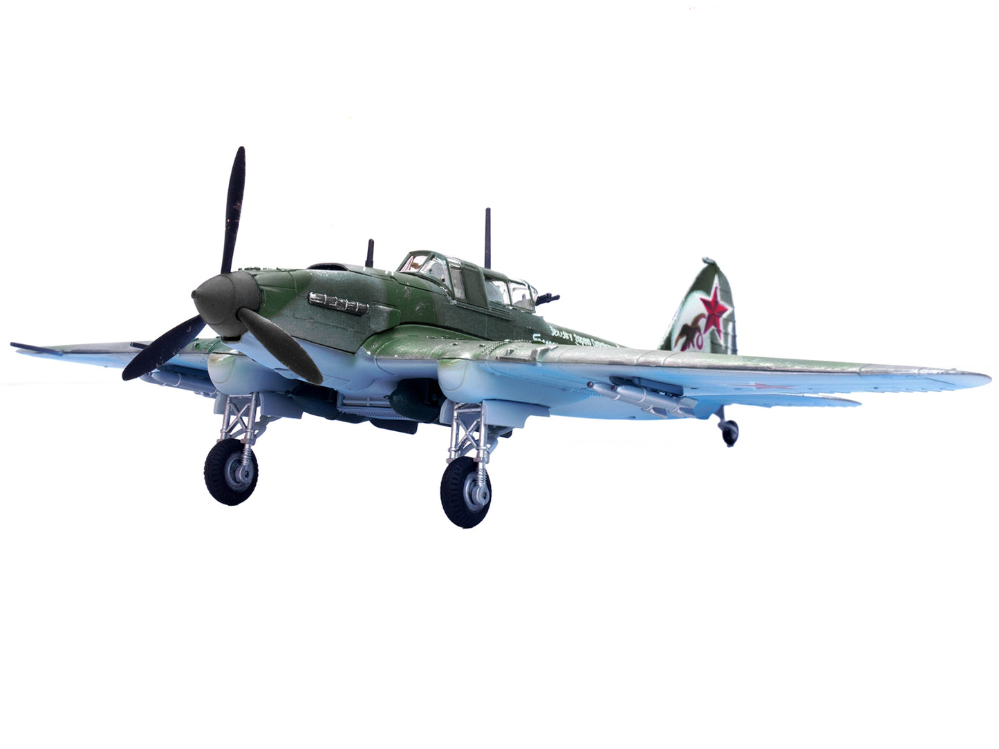Ilyushin IL-2M3 Sturmovik Aircraft Green Camouflage "Double Hero of the Soviet Union Ivan Pavlov" Soviet Air Force 1/72 Diecast Model Airplane by Legion-DiecastModeler.com
