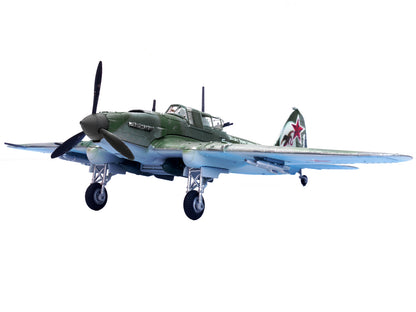 Ilyushin IL-2M3 Sturmovik Aircraft Green Camouflage "Double Hero of the Soviet Union Ivan Pavlov" Soviet Air Force 1/72 Diecast Model Airplane by Legion-DiecastModeler.com
