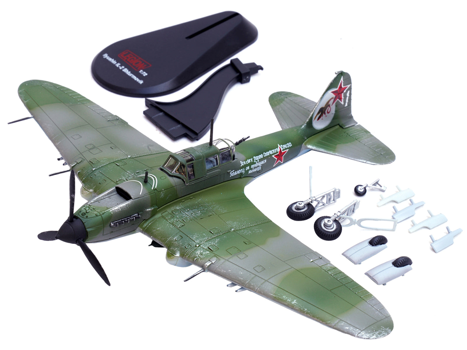 Ilyushin IL-2M3 Sturmovik Aircraft Green Camouflage "Double Hero of the Soviet Union Ivan Pavlov" Soviet Air Force 1/72 Diecast Model Airplane by Legion-DiecastModeler.com