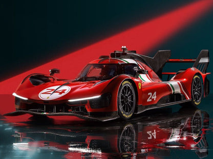 Ferrari 499P Modificata #24 Red "Launch Version" with Acrylic Display Case 1/18 Model Car by LookSmart-DiecastModeler.com