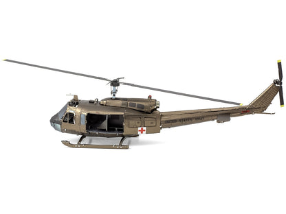Model Kit Bell UH-1 Iroquois Helicopter "Huey" United States Army (Moderate Difficulty) Steel Model by Metal Earth