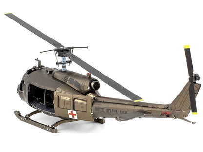 Model Kit Bell UH-1 Iroquois Helicopter "Huey" United States Army (Moderate Difficulty) Steel Model by Metal Earth